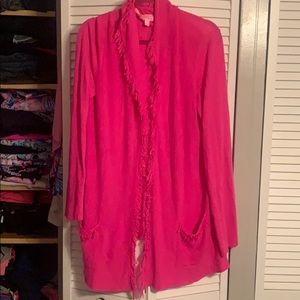Bridget fringe cardigan pink
